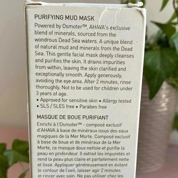 NEW Ahava Purifying Mud Mask - Active Deadsea Minerals Invigorating Facial Mask - Picture 7 of 10